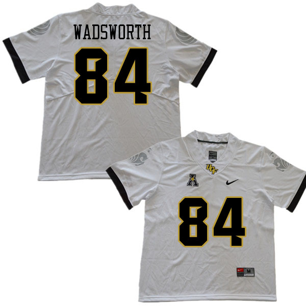 Men #84 Thomas Wadsworth UCF Knights College Football Jerseys Stitched Sale-White